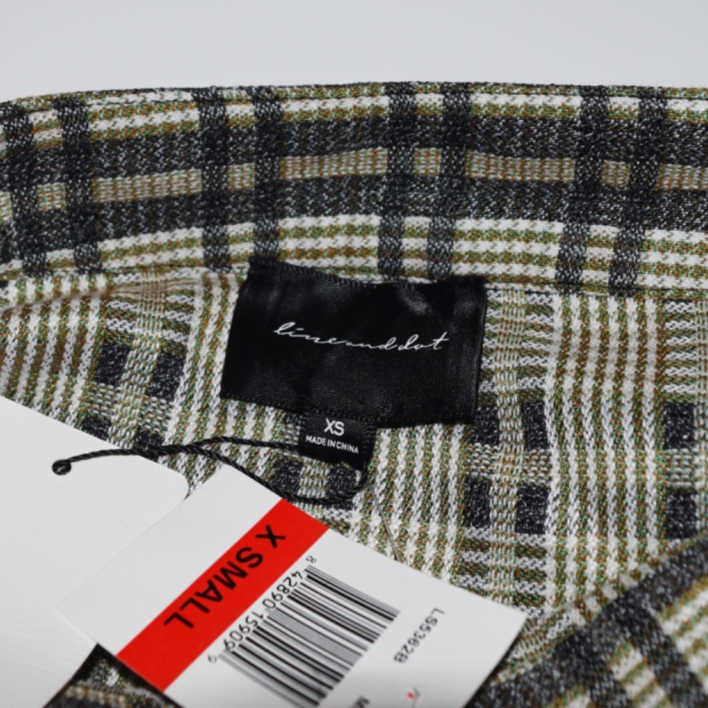 NWT LINE & DOT Lisa Plaid Mini wrap skirt size XS - Picture 6 of 10